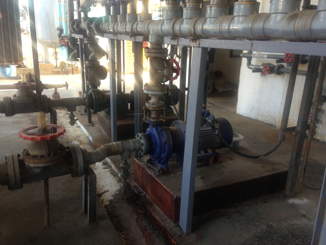 Teflon pump in chemical plant in Viet Nam 